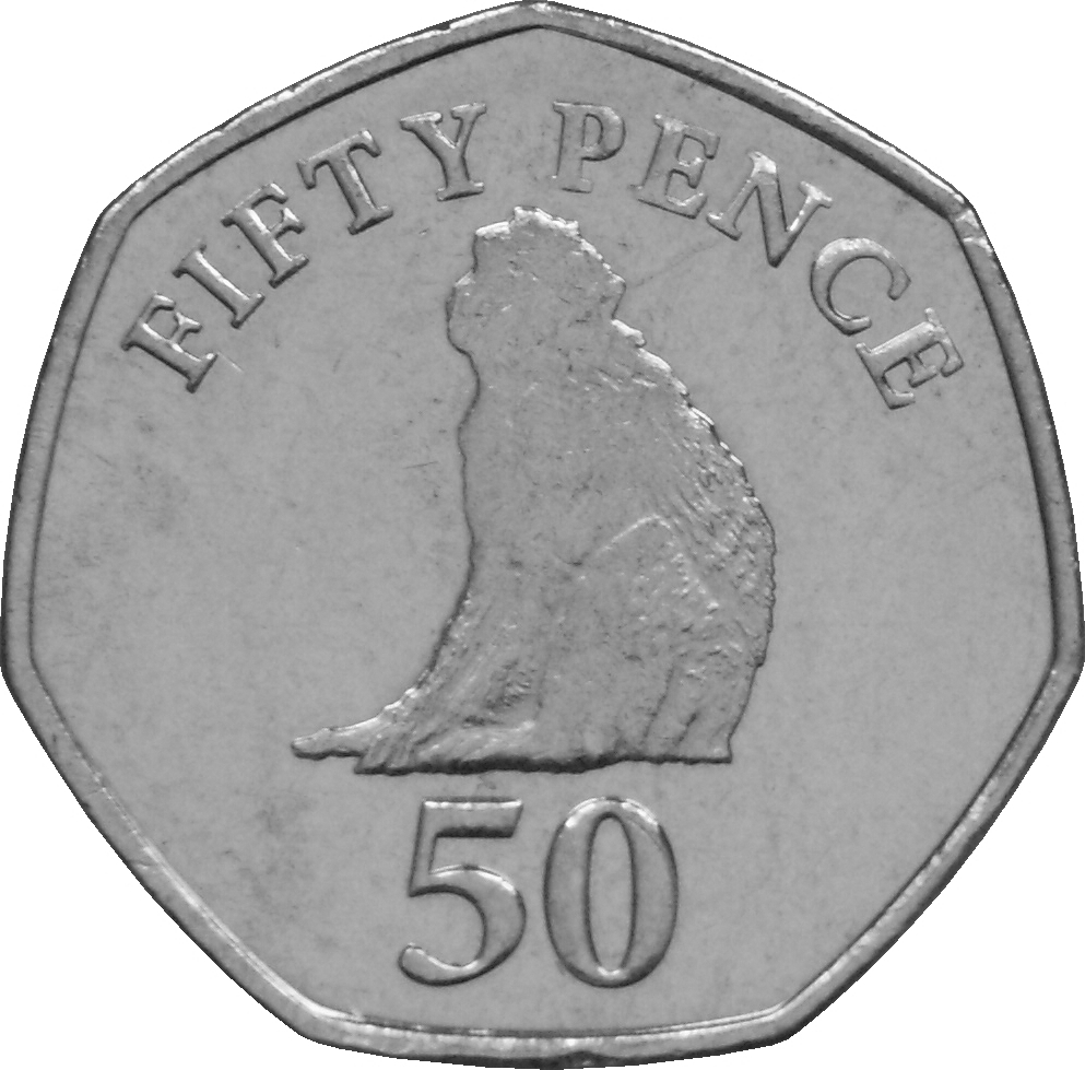Gibraltar 50 Pence - Elizabeth II Barbary Ape