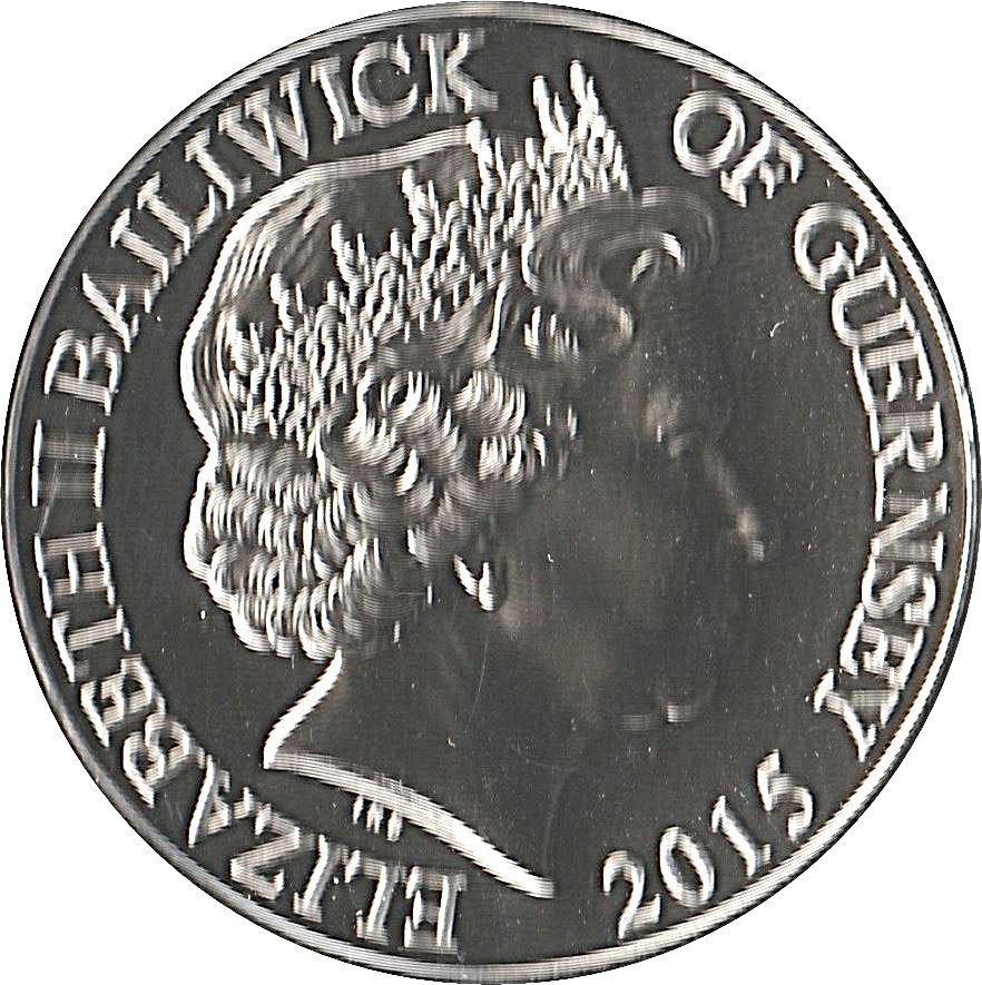 Guernsey 5 Pounds - Elizabeth II Reflections of a Reign obverse