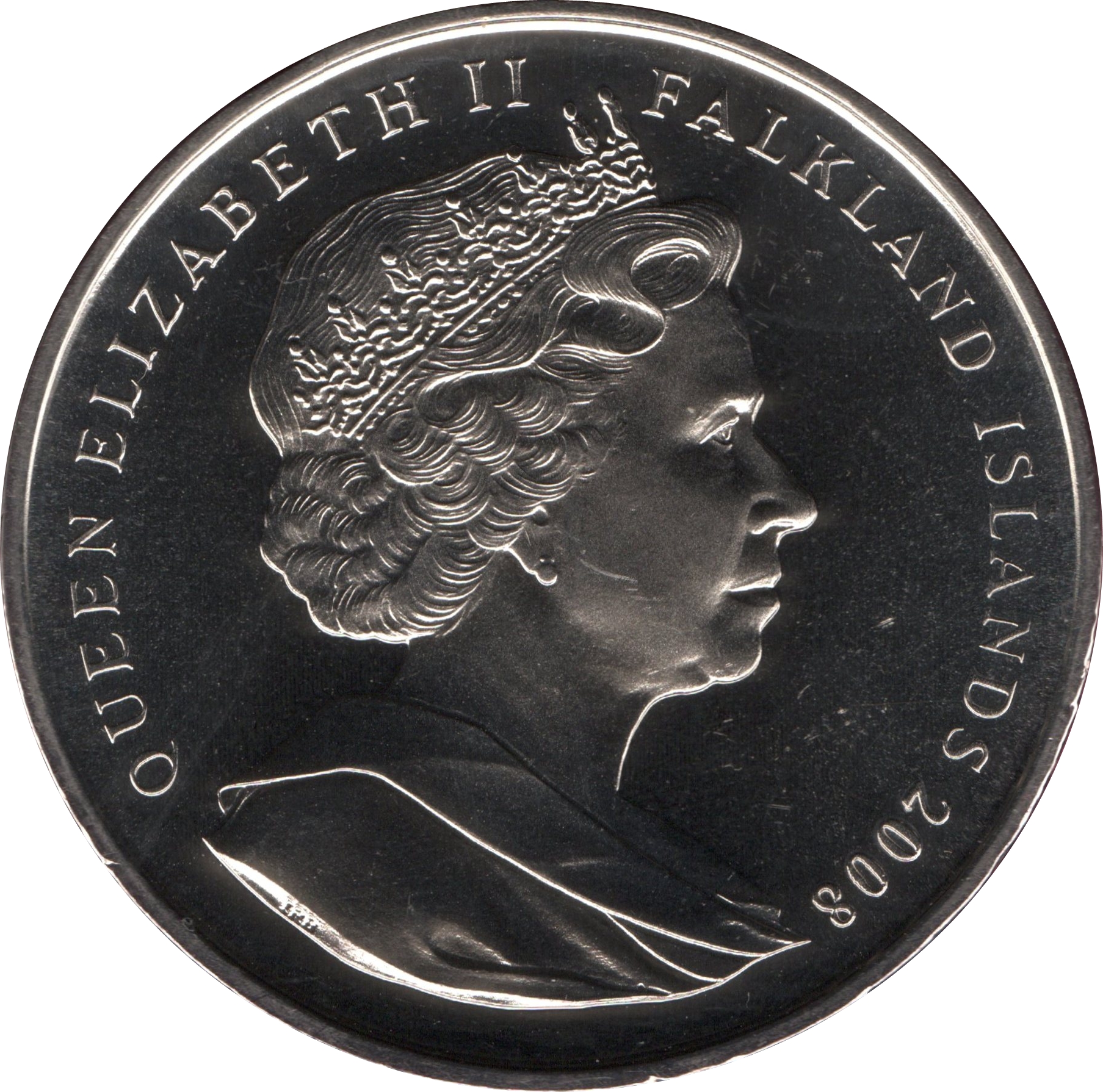 Falkland Islands 1 Crown - Elizabeth II Spitfire obverse
