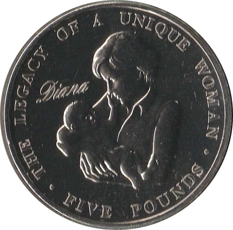Alderney 5 Pounds - Elizabeth II Princess Diana