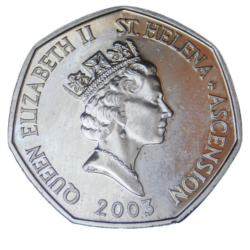 Saint Helena and Ascension 50 Pence - Elizabeth II 3rd portrait obverse