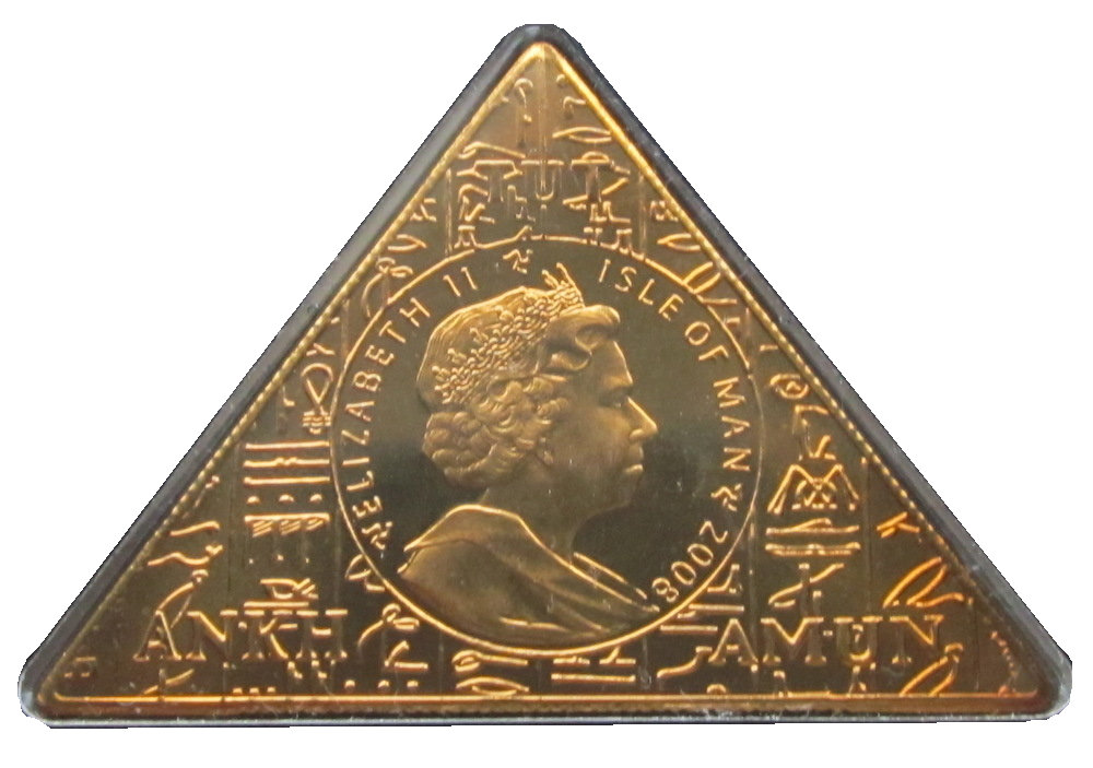 Isle of Man 1 Crown - Elizabeth II Tutankhamun - Death Mask obverse