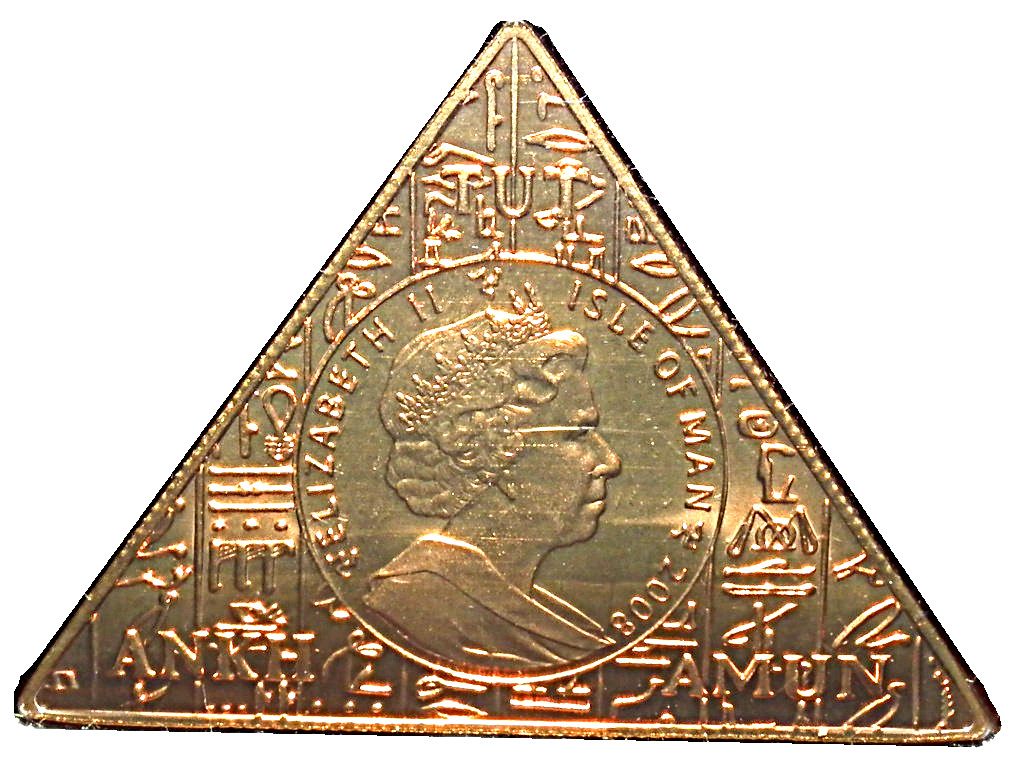 Isle of Man 1 Crown - Elizabeth II Tutankhamun - Canopic Coffinette obverse