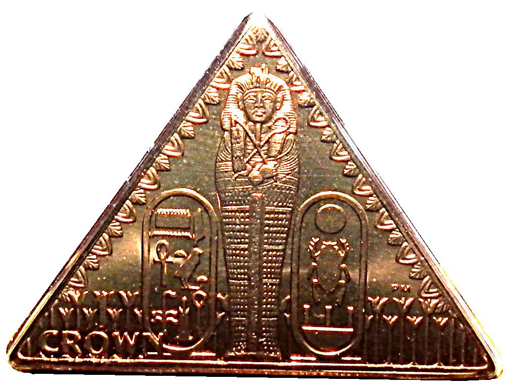Isle of Man 1 Crown - Elizabeth II Tutankhamun - Canopic Coffinette reverse