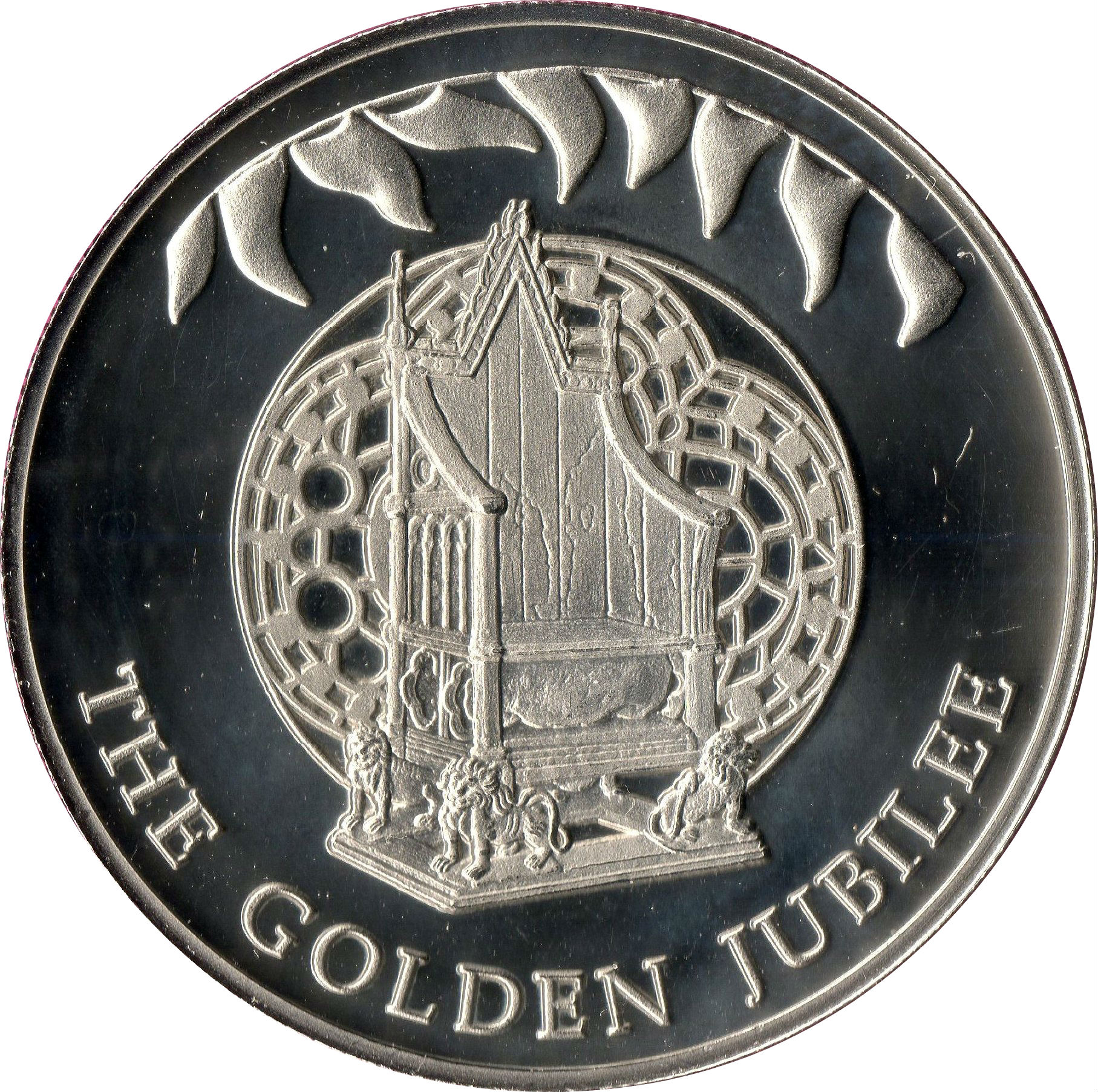 Falkland Islands 50 Pence - Elizabeth II Throne reverse