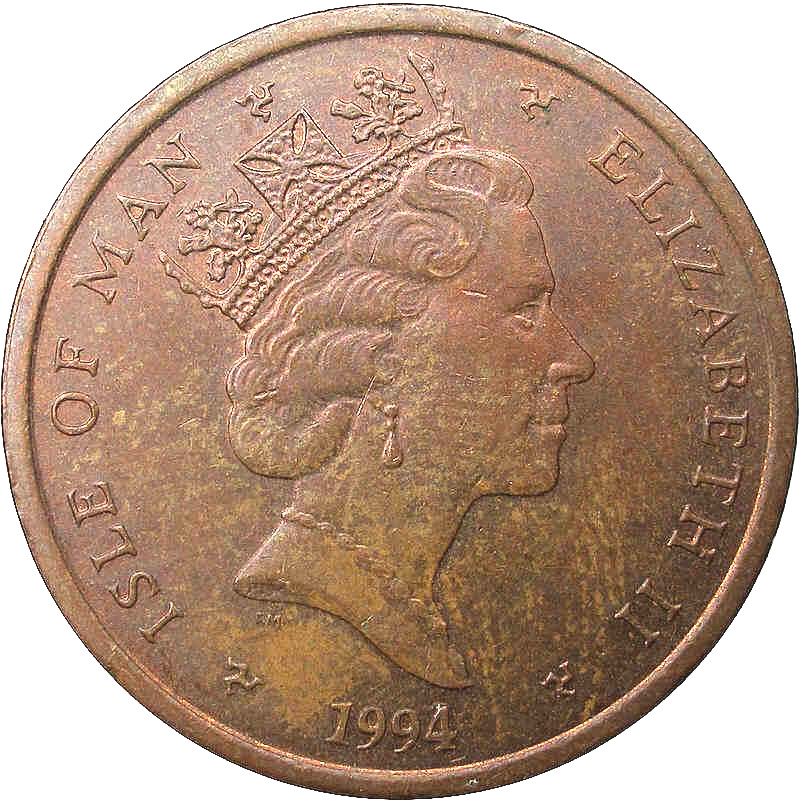 Isle of Man 2 Pence - Elizabeth II Hand Working Tools obverse