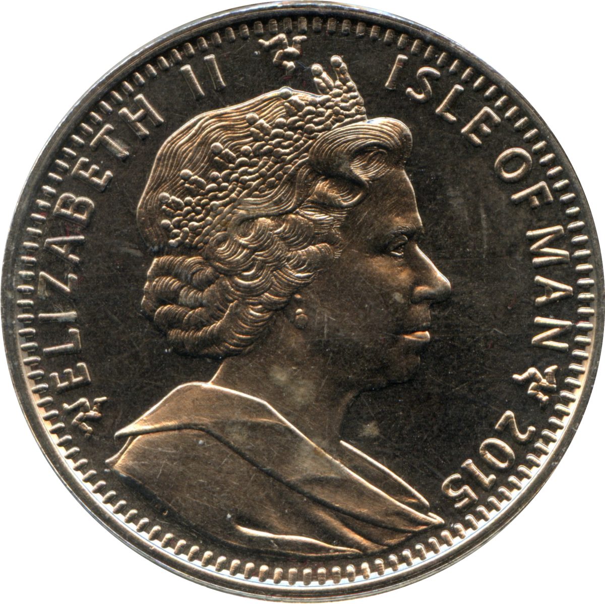 Isle of Man 1 Crown - Elizabeth II Winston Churchill obverse