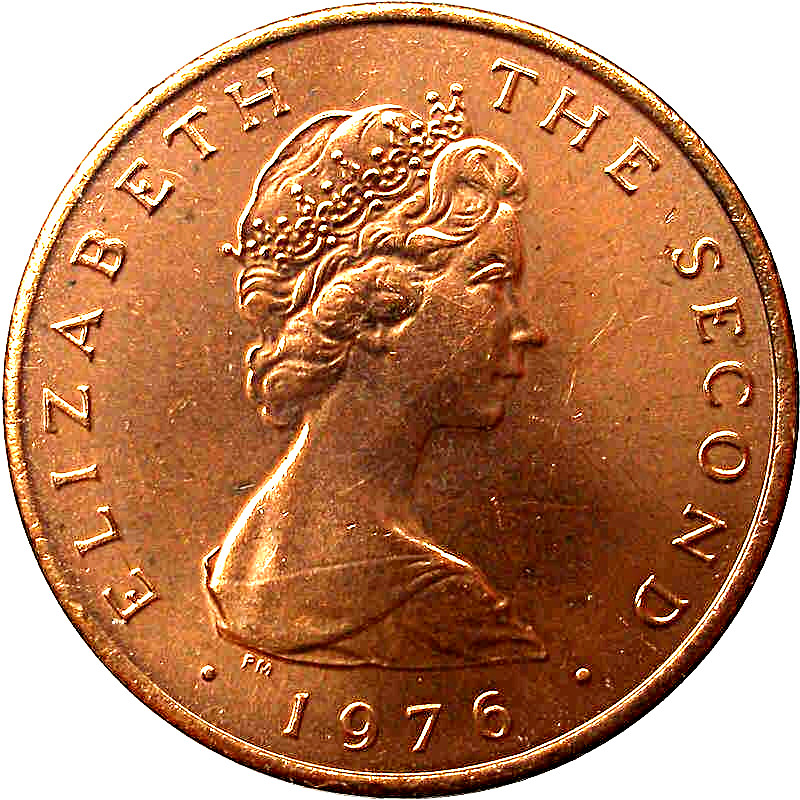 Isle of Man 1 Penny - Elizabeth II Loaghtan sheep obverse