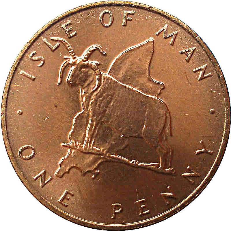 Isle of Man 1 Penny - Elizabeth II Loaghtan sheep