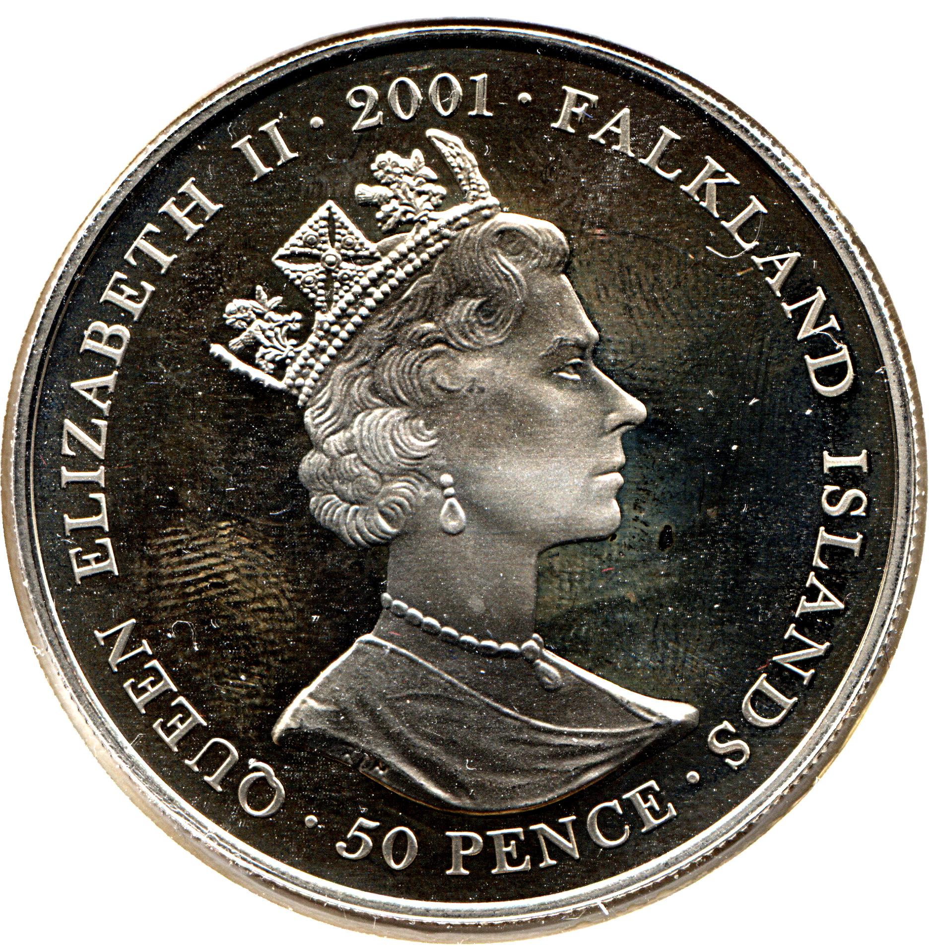 Falkland Islands 50 Pence - Elizabeth II King Edward IV obverse