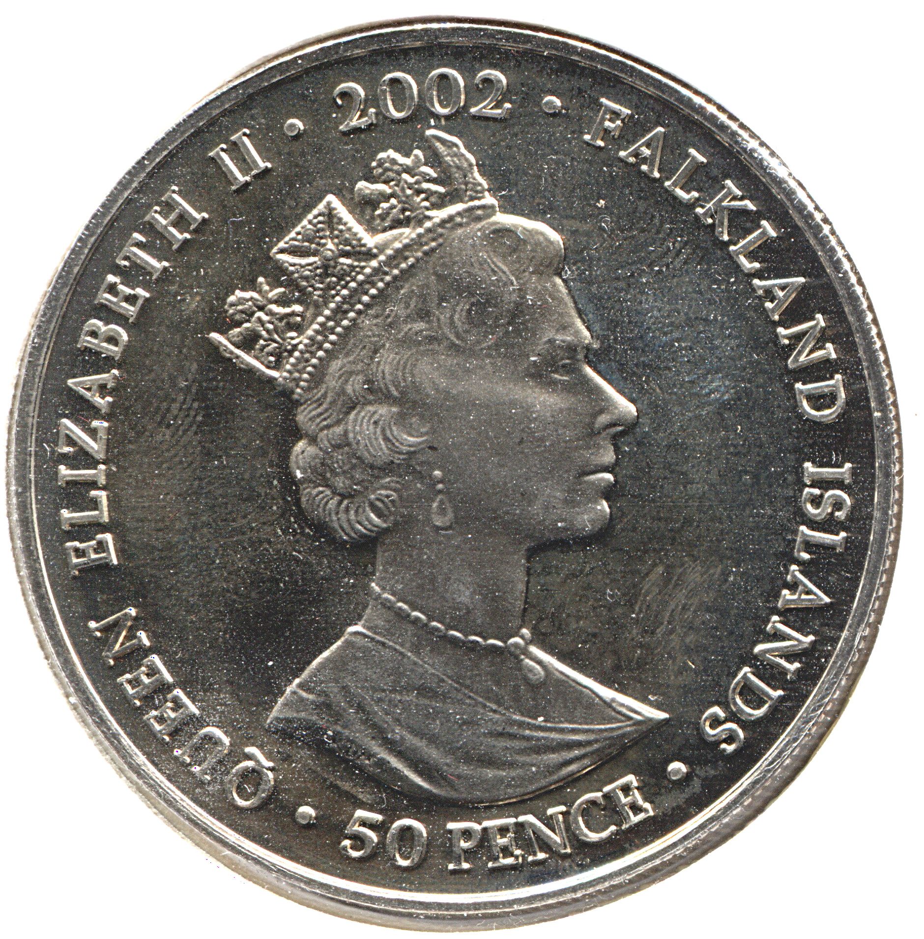 Falkland Islands 50 Pence - Elizabeth II Chelsea Flowershow obverse