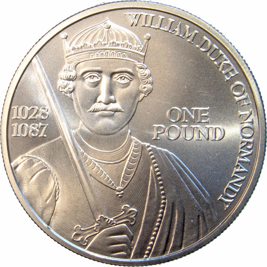Guernsey 1 Pound - Elizabeth II William, Duke of Normandy - Silver