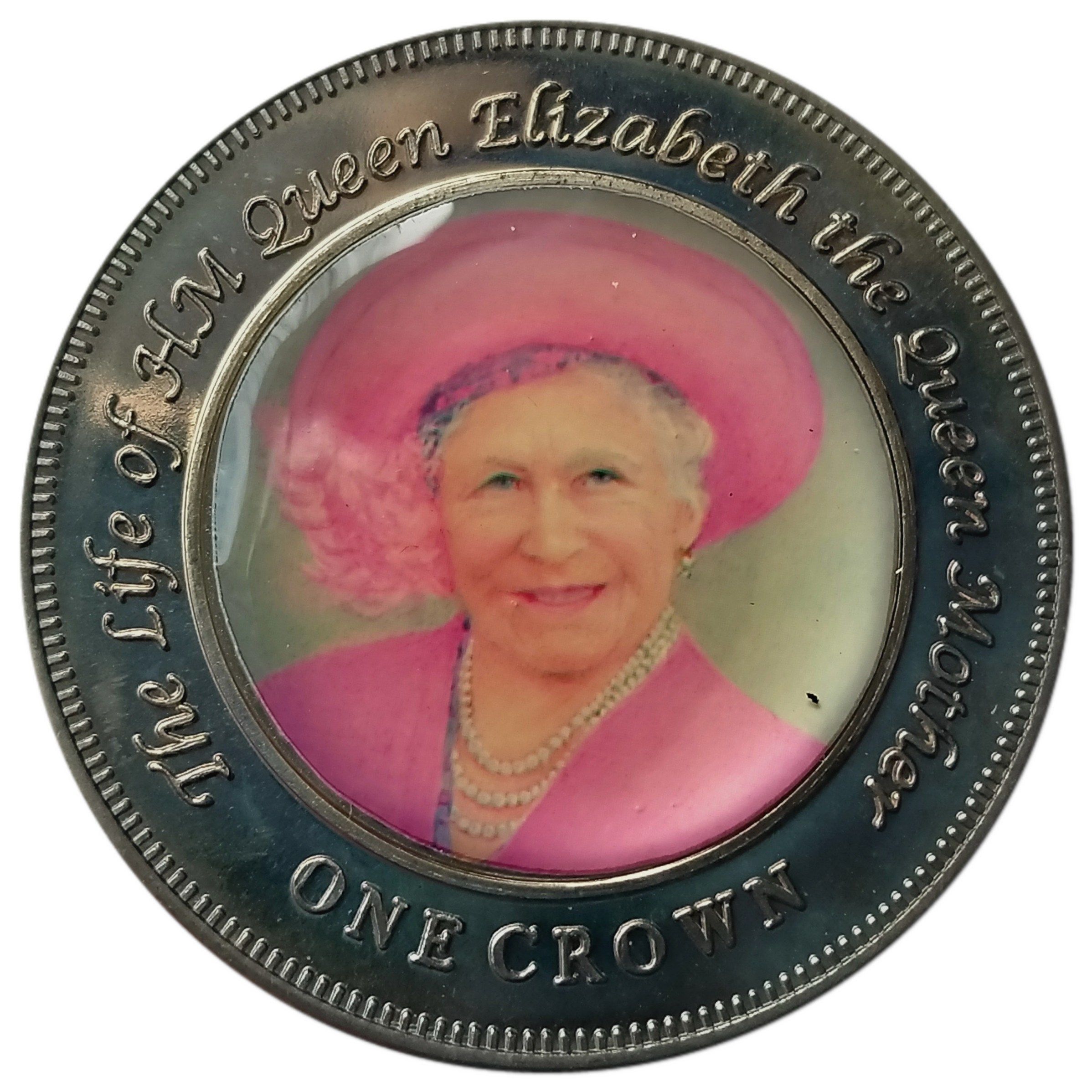Nightingale Island 1 Crown - Elizabeth II The Queen Mother; Pink outfit