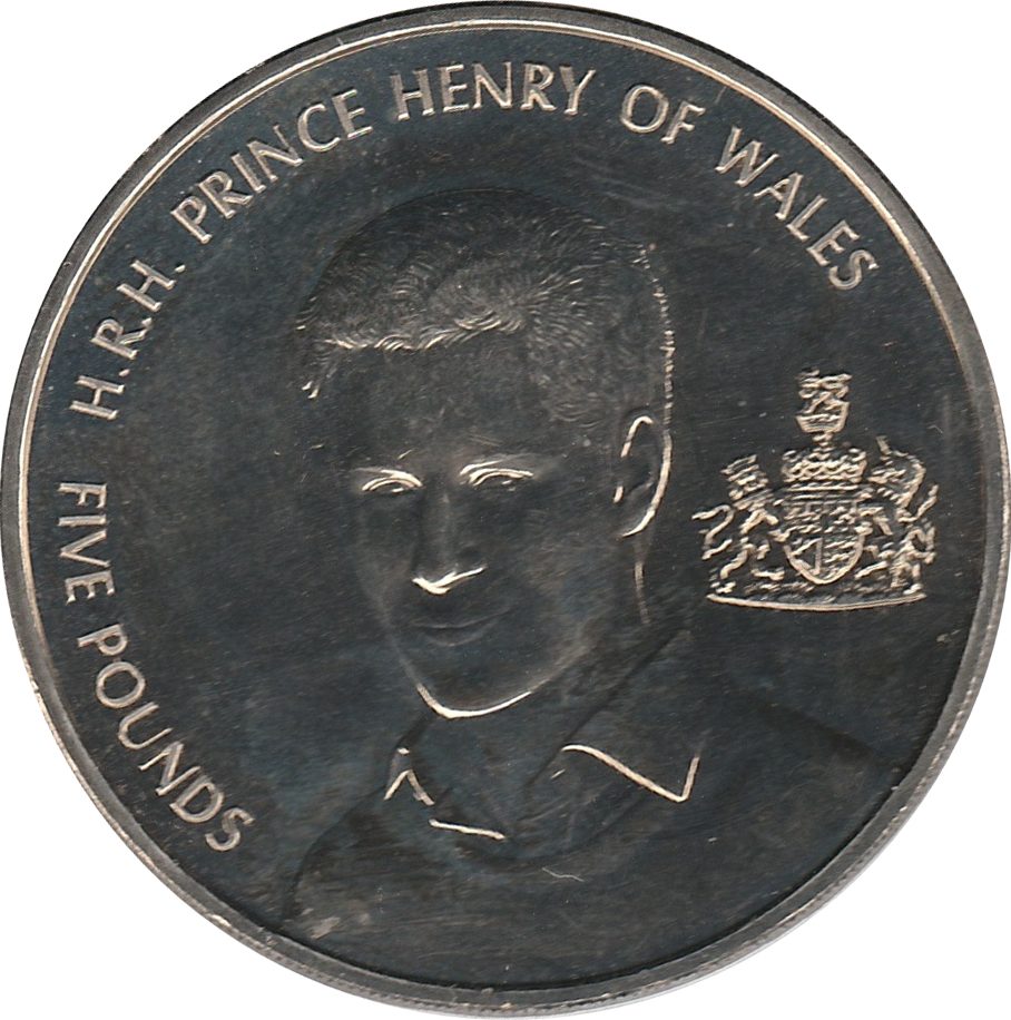 Alderney 5 Pounds - Elizabeth II Prince Henry reverse