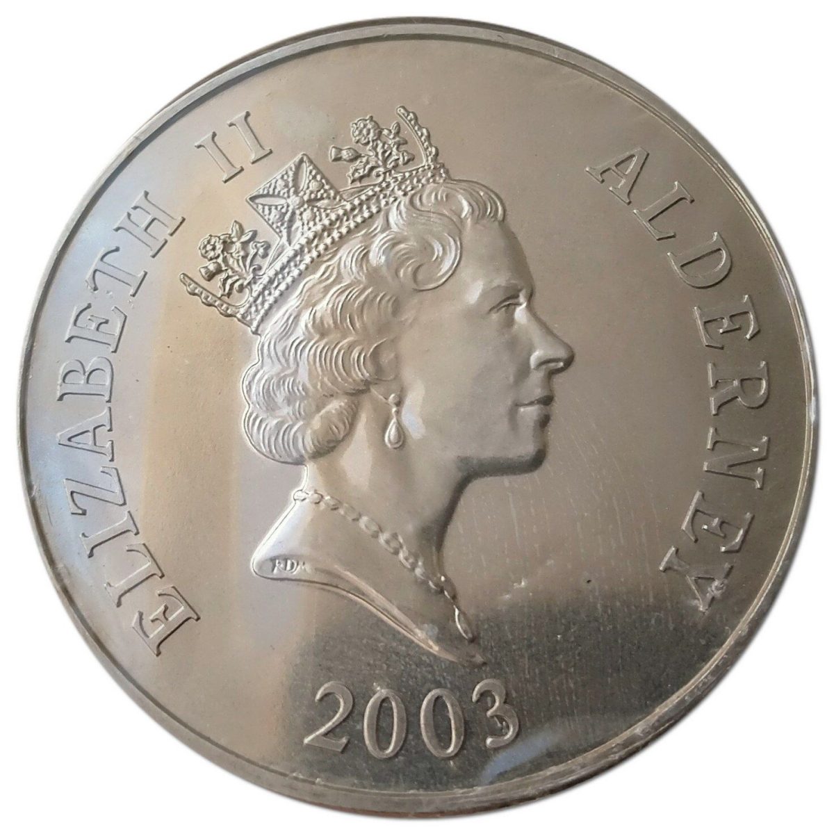Alderney 5 Pounds - Elizabeth II Alfred the Great