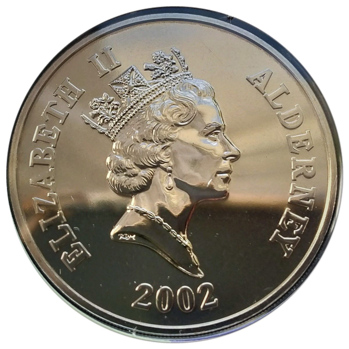 Alderney 5 Pounds - Elizabeth II Diana - The Work Continues obverse
