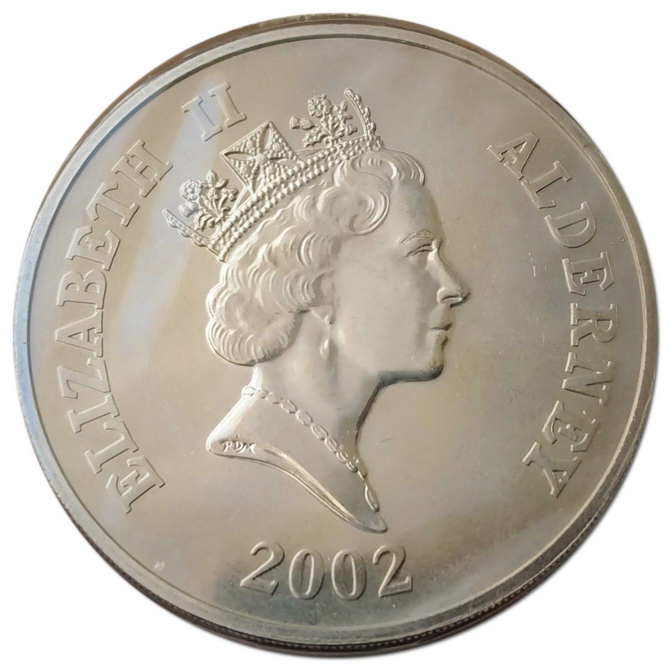 Alderney 5 Pounds - Elizabeth II Duke of Wellington obverse