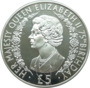 Alderney 5 Pounds - Elizabeth II Queen Elizabeth II; Silver Proof