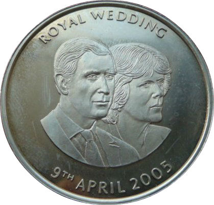 Ascension Island 50 Pence - Elizabeth II Charles and Camilla Wedding