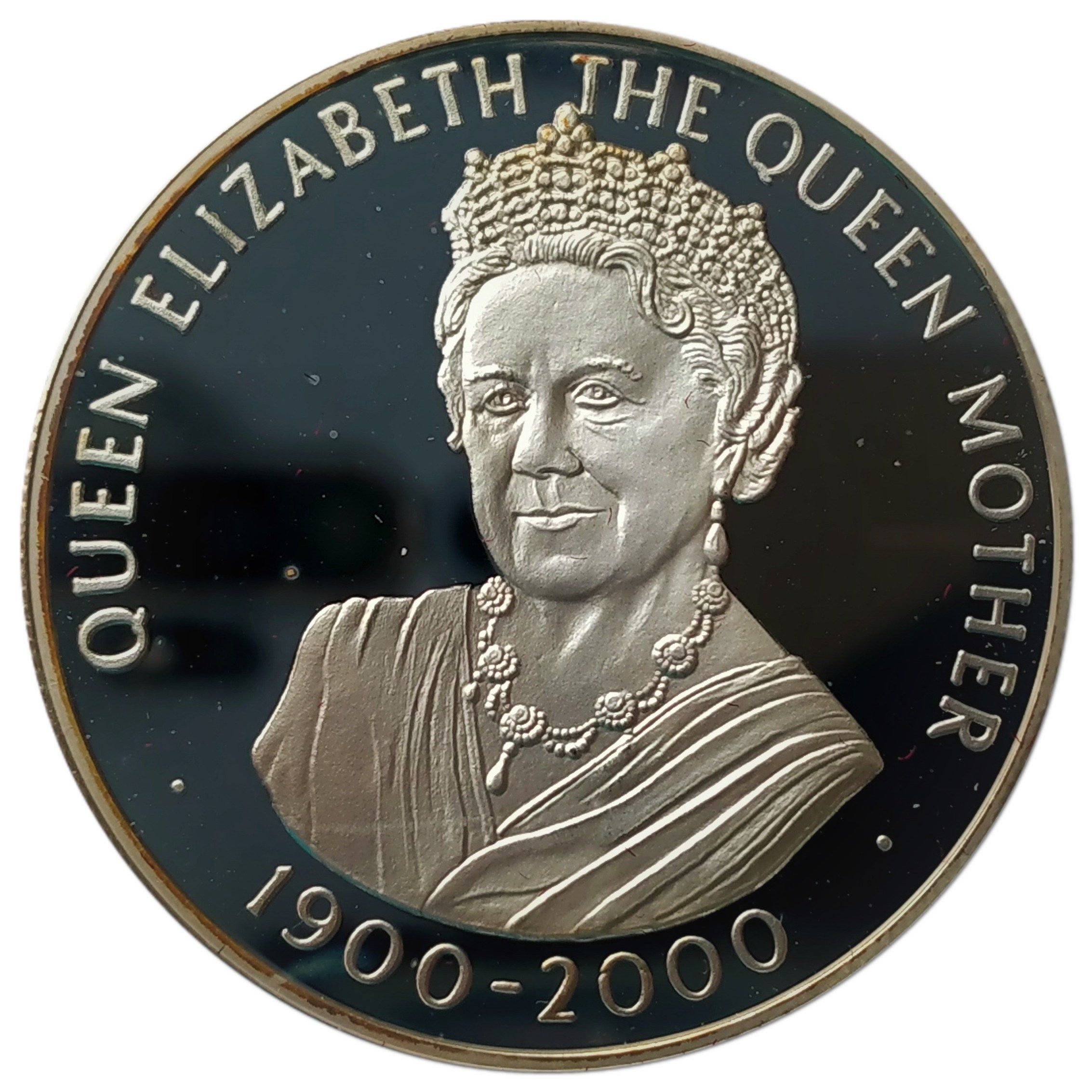 Ascension Island 50 Pence - Elizabeth II Queen Mother; Silver Proof Issue