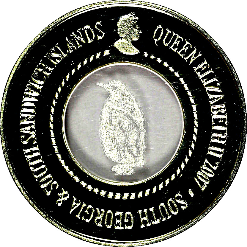 South Georgia and the South Sandwich Islands 2 Pounds - Elizabeth II Penguins of the Antarctic obverse