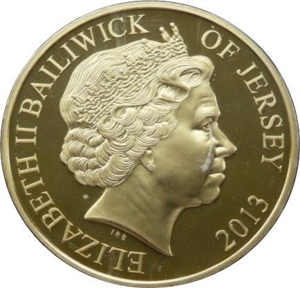 Jersey 50 Pence - Elizabeth II Coronation Jubilee obverse