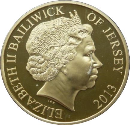 Jersey 50 Pence - Elizabeth II Coronation Jubilee obverse