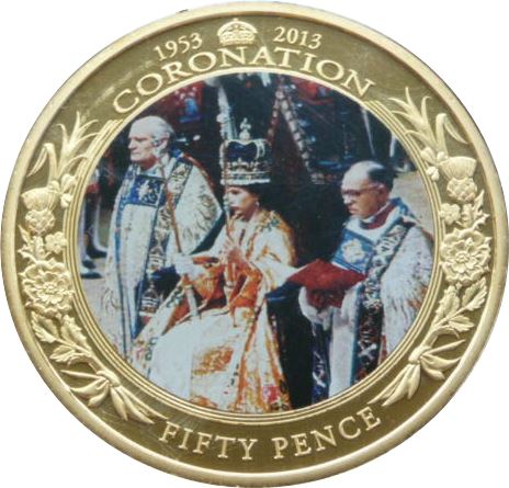 Jersey 50 Pence - Elizabeth II Coronation Jubilee