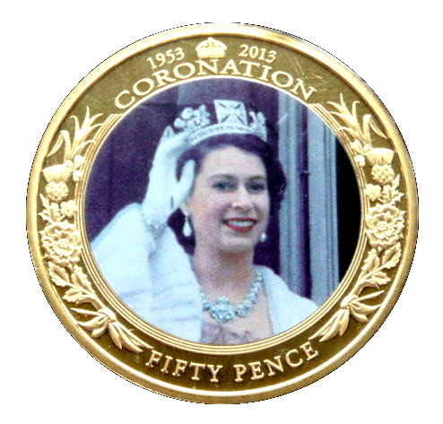 Tristan da Cunha 50 Pence - Elizabeth II Queen waving