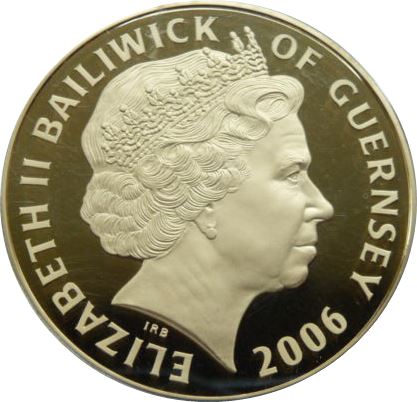 Guernsey 5 Pounds - Elizabeth II Mallard 4468 obverse