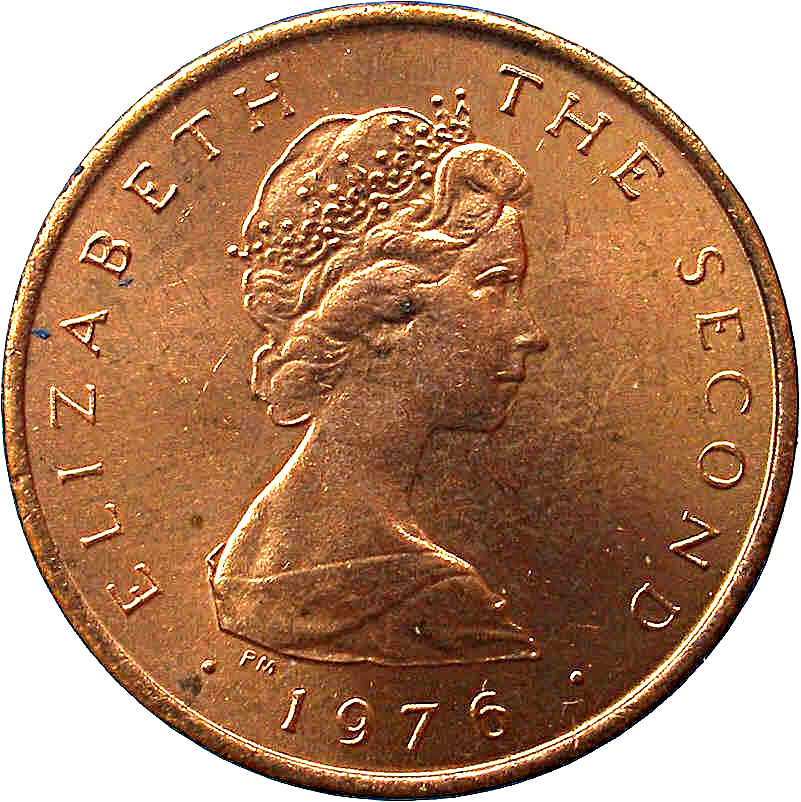 Isle of Man ½ Penny - Elizabeth II Herring obverse