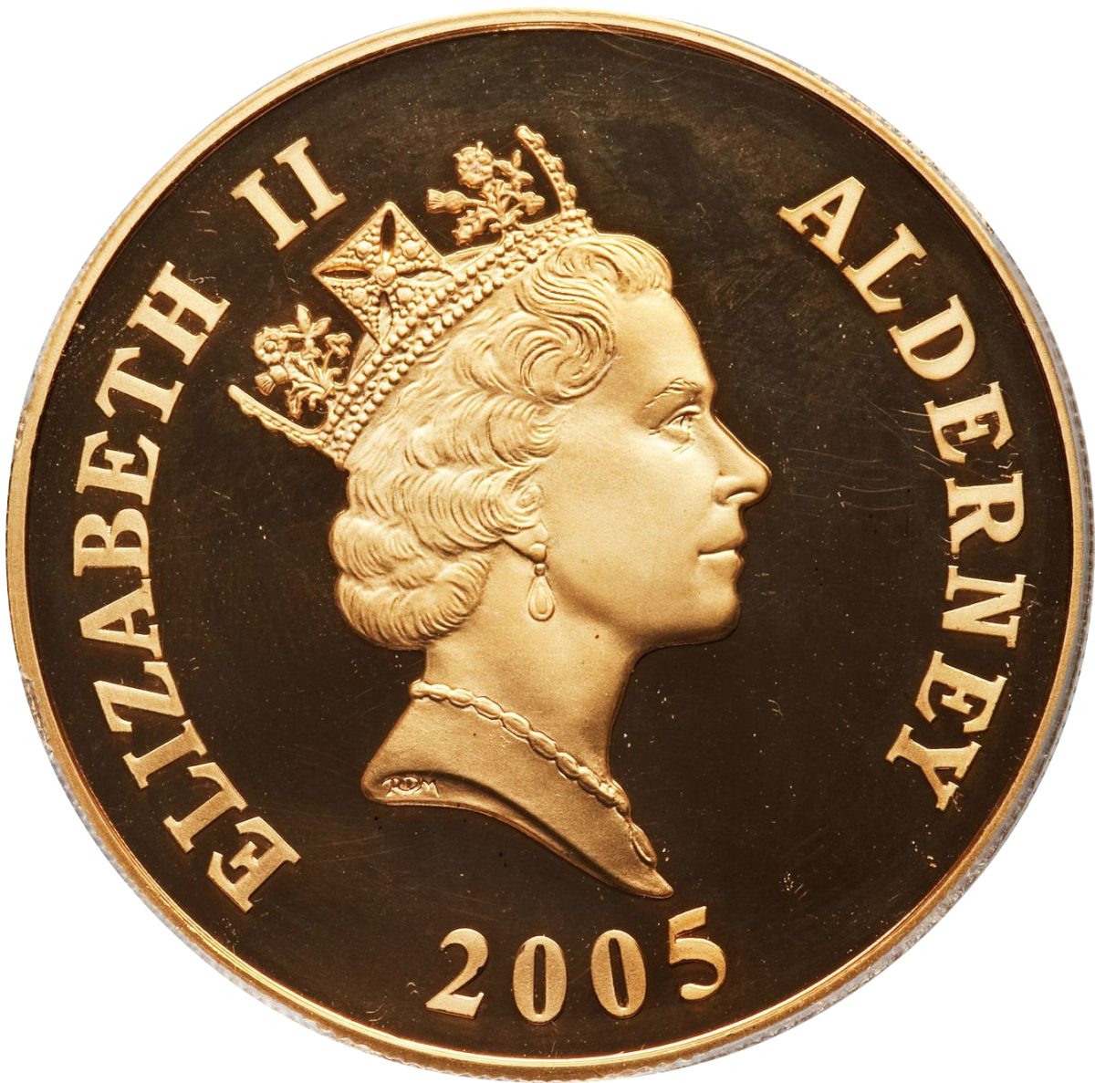 Alderney 5 Pounds - Elizabeth II Prince Henry of Wales; Gold Proof obverse