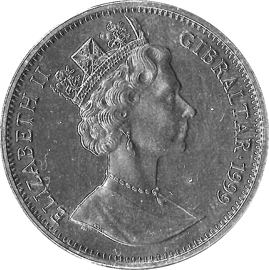 Gibraltar 1 Crown- Elizabeth II World War I - Glamis obverse