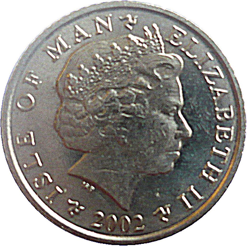 Isle of Man 5 Pence - Elizabeth II Gaut's Cross obverse