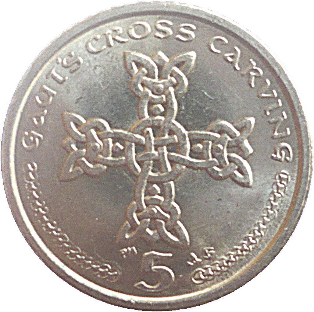 Isle of Man 5 Pence - Elizabeth II Gaut's Cross