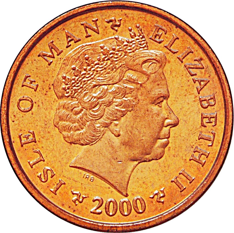 Isle of Man 2 Pence - Elizabeth II Manx Lugger Fishing Boat obverse