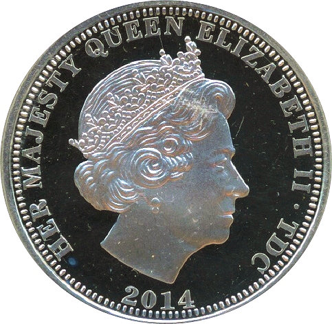 Tristan da Cunha 1 Crown - Elizabeth II 4th portrait, End of the circulating gold in Great Britain obverse