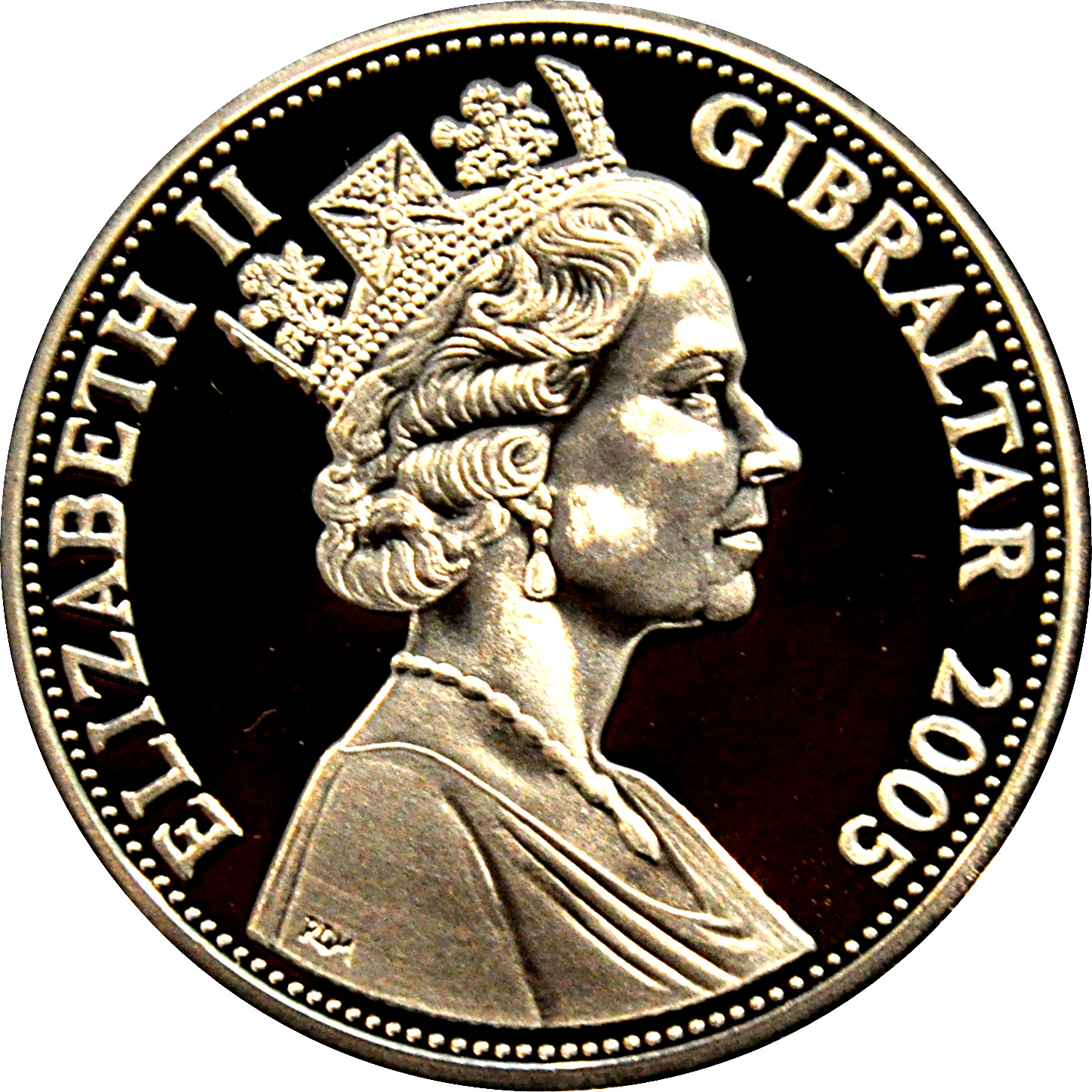 Gibraltar 5 Pounds - Elizabeth II State Opening of Parliament obverse