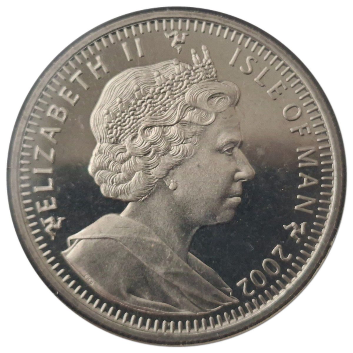 Isle of Man 1 Crown - Elizabeth II Queen with Corgi obverse