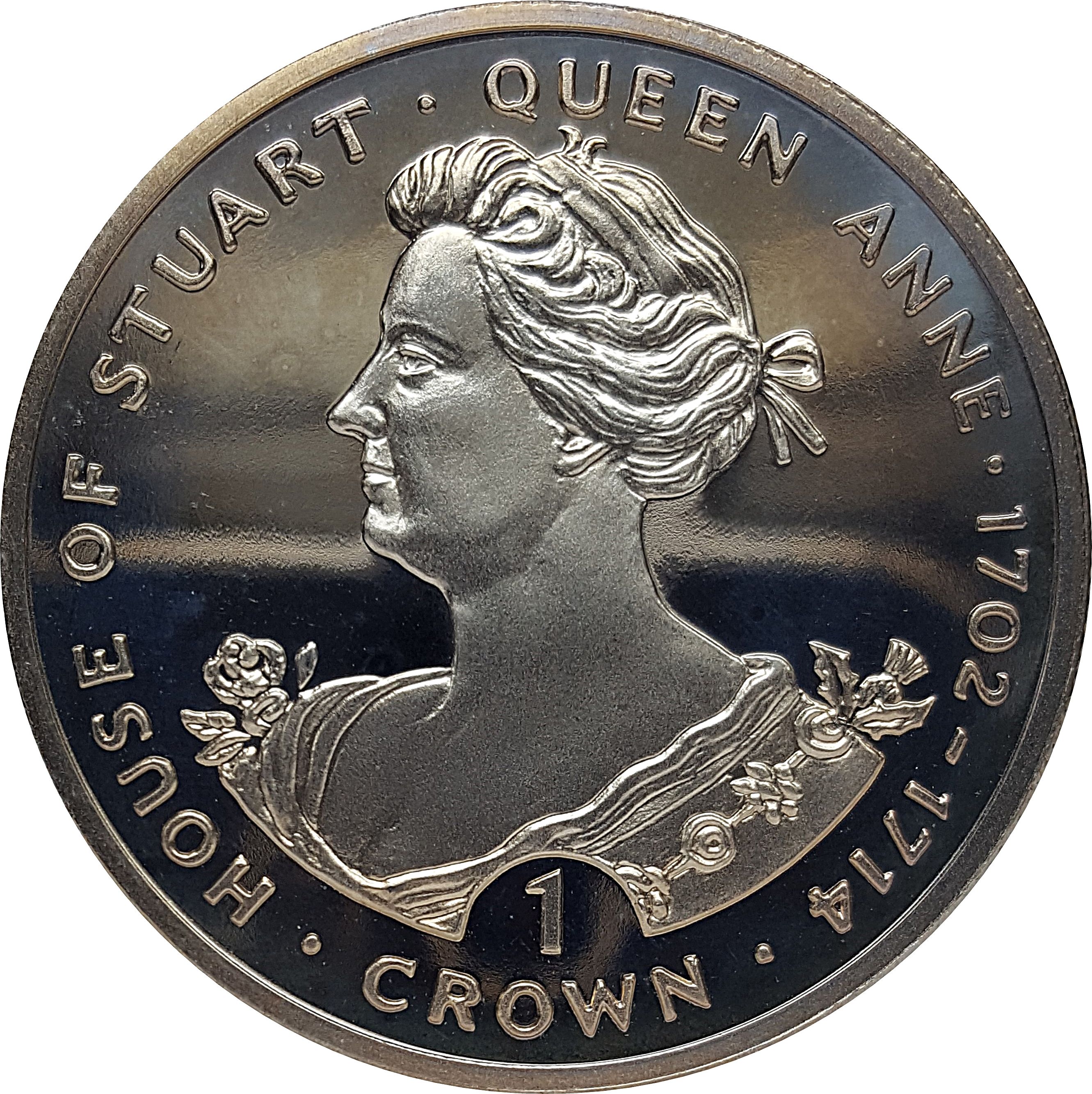 Gibraltar 1 Crown - Elizabeth II Queen Anne reverse
