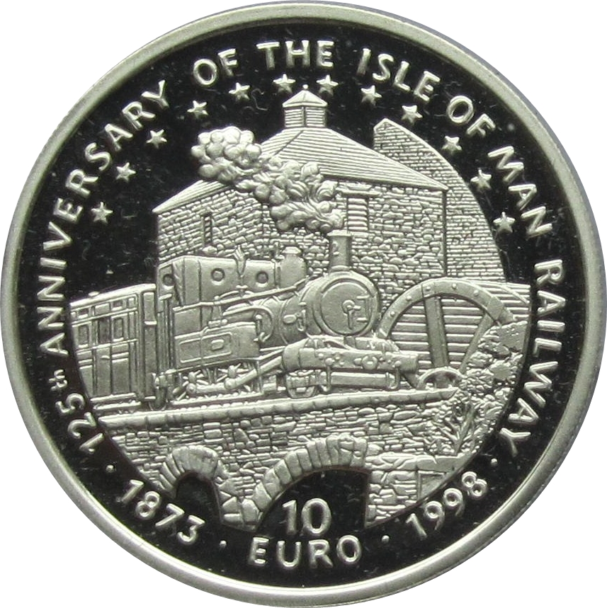 Isle of Man 10 Euros - Elizabeth II Steam Railway