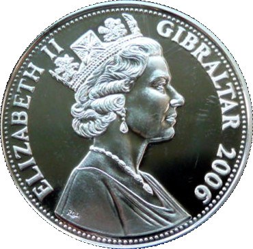 Gibraltar 5 Pounds - Elizabeth II Final Flight of Concorde obverse