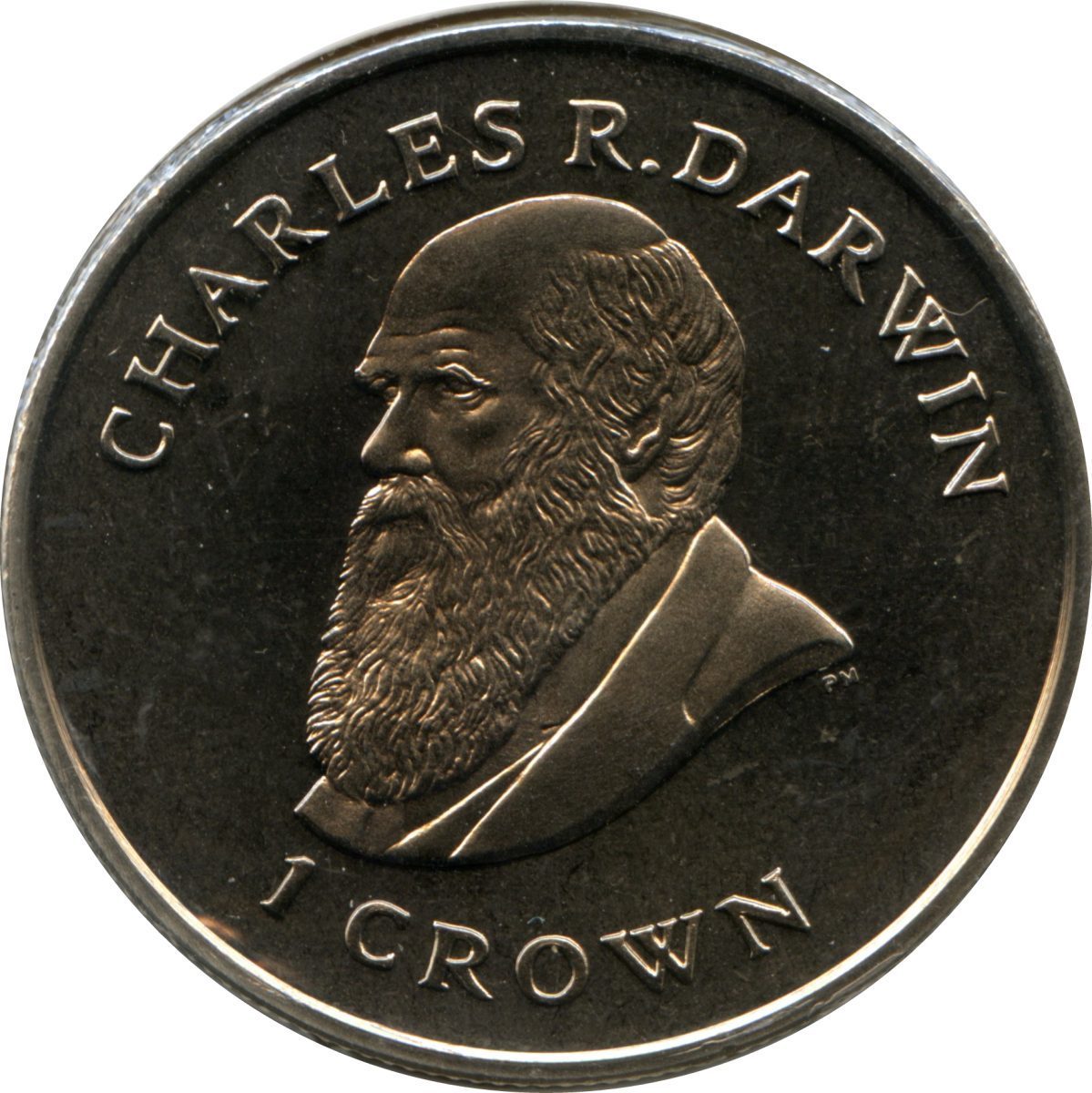 Falkland Islands 1 Crown - Elizabeth II Charles Darwin reverse