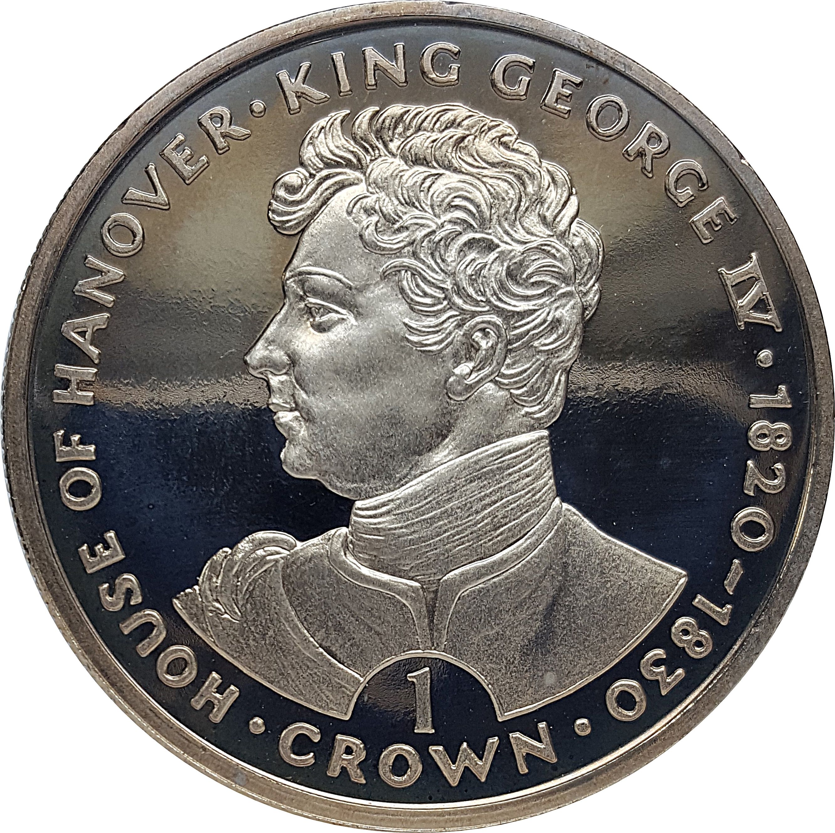 Gibraltar 1 Crown - Elizabeth II King George IV reverse