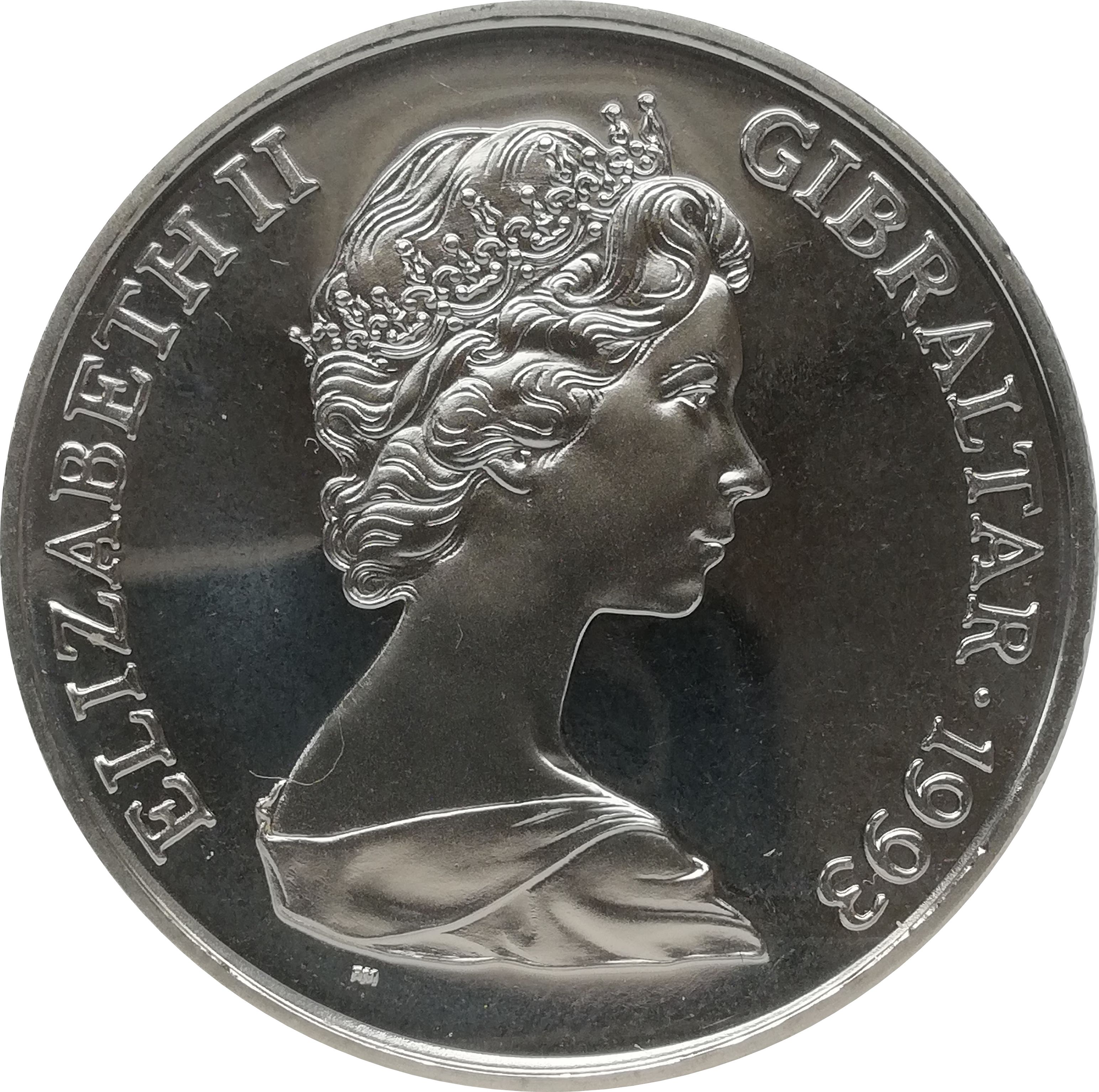 Gibraltar 1 Crown - Elizabeth II King Edward VII obverse