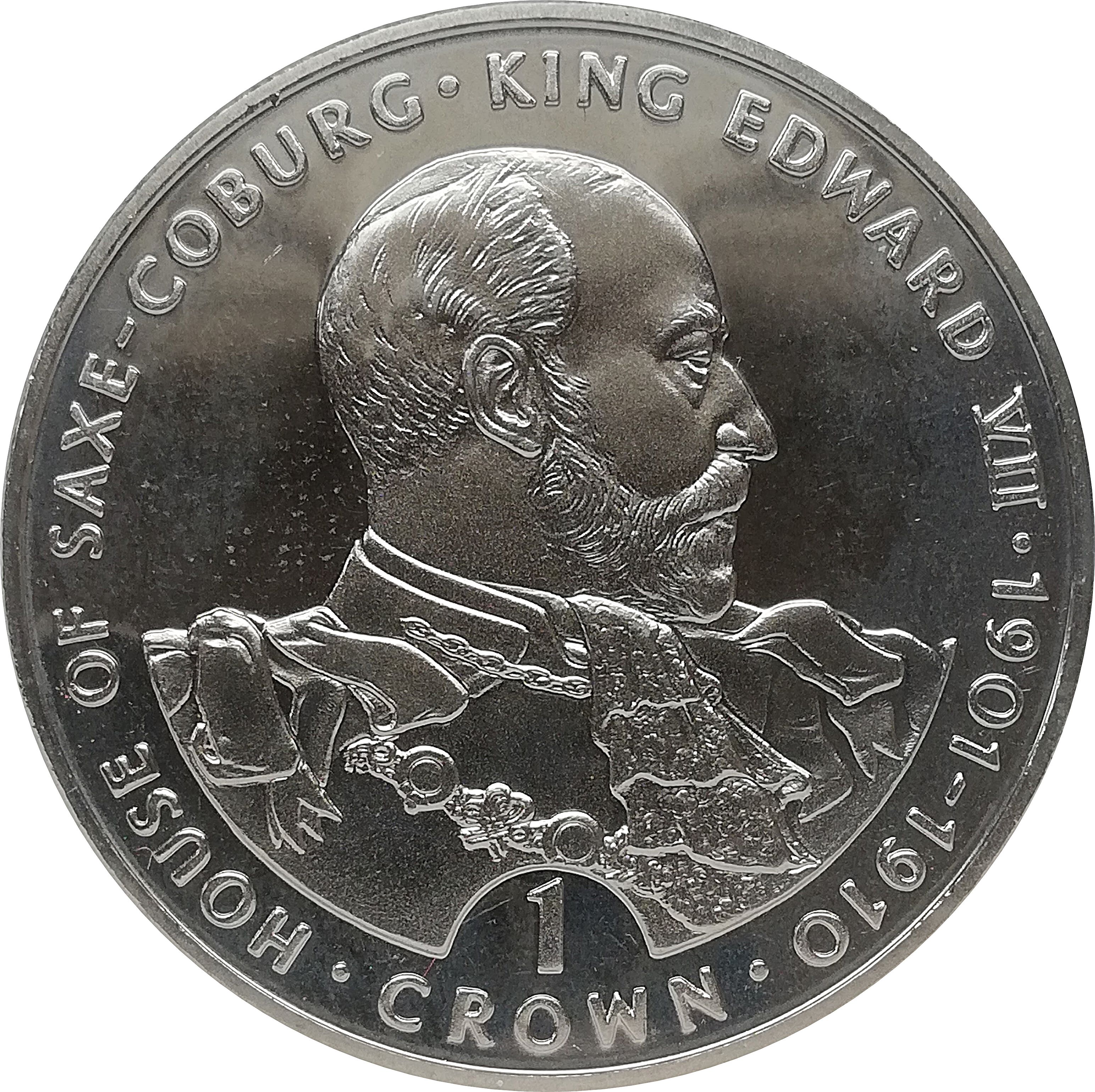 Gibraltar 1 Crown - Elizabeth II King Edward VII reverse
