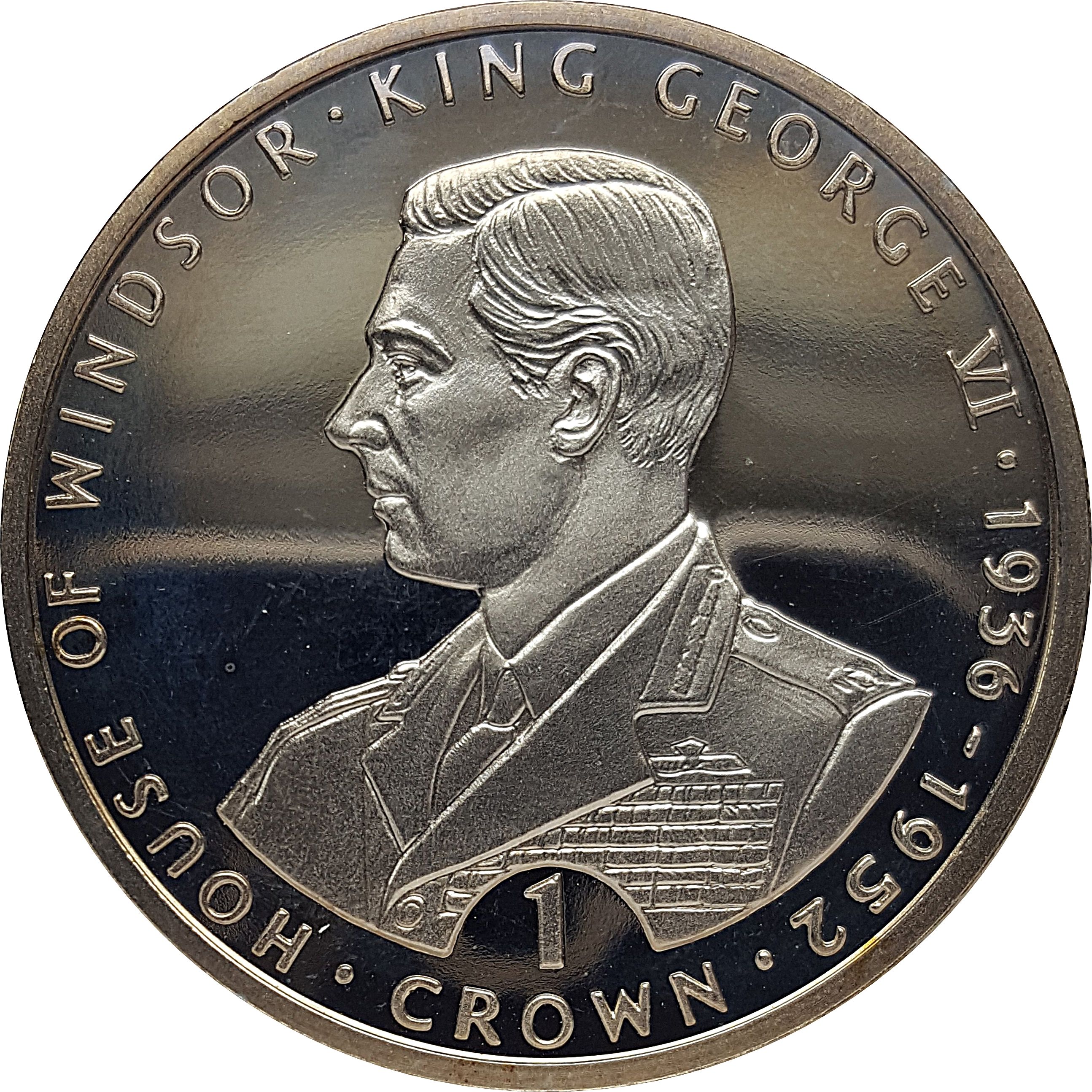 Gibraltar 1 Crown - Elizabeth II King George VI reverse