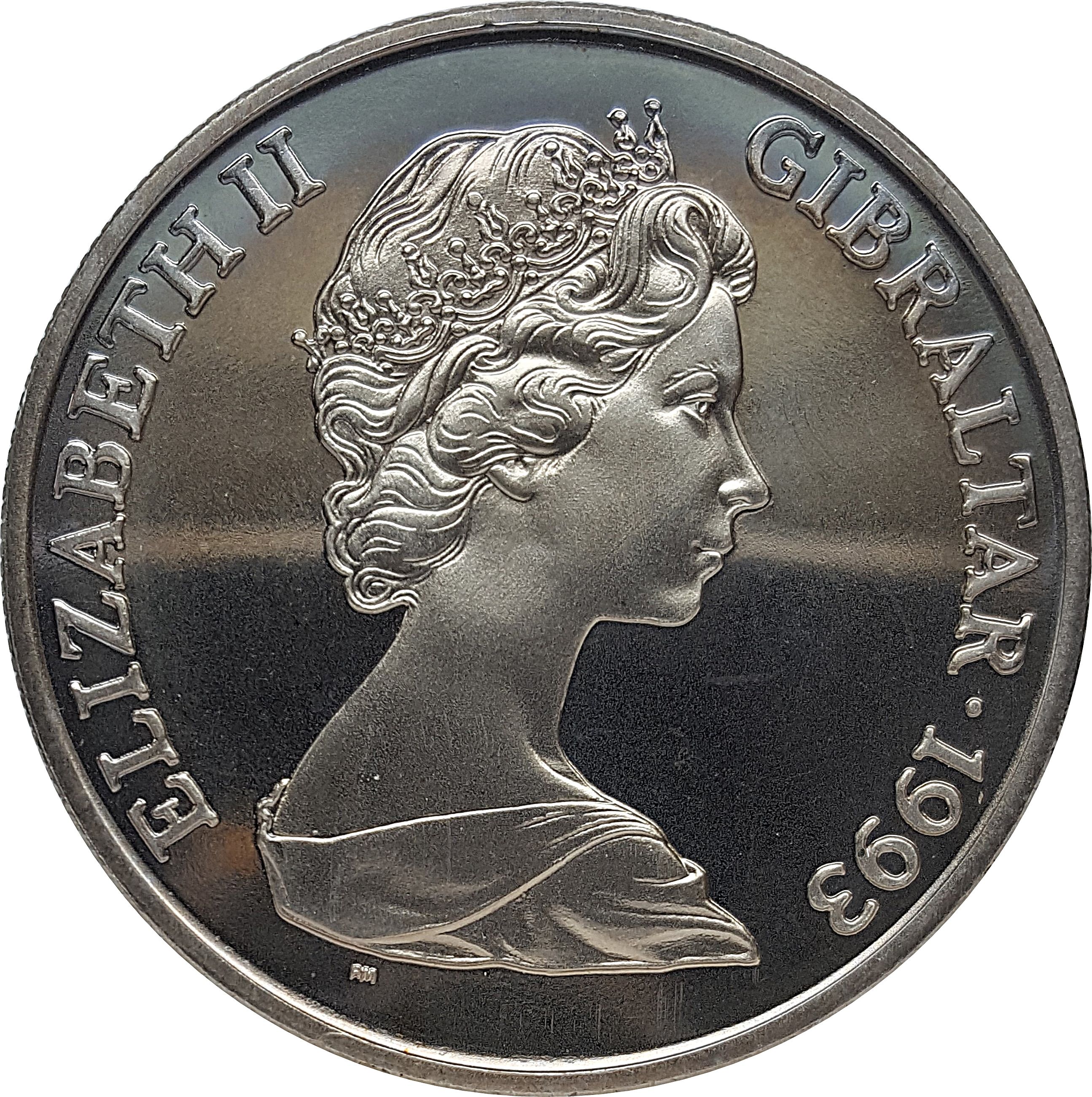 Gibraltar 1 Crown - Elizabeth II Coronation of Queen Elizabeth II obverse