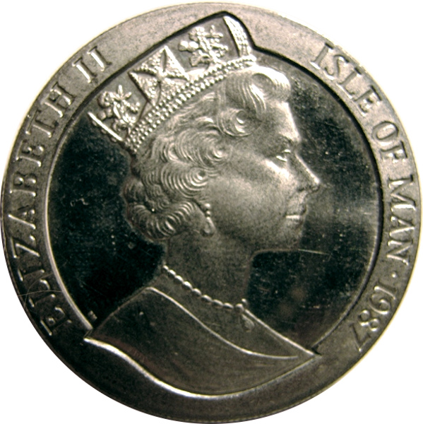 Isle of Man 1 Crown - Elizabeth II Fremantle obverse