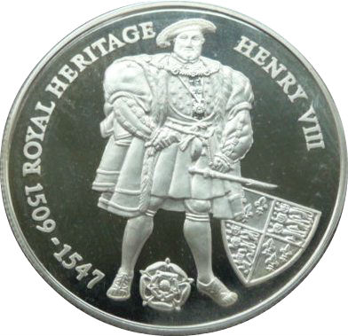 Falkland Islands 2 Pounds - Elizabeth II Henry VIII reverse